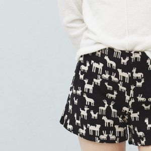 Mango Black and White Shorts Size S